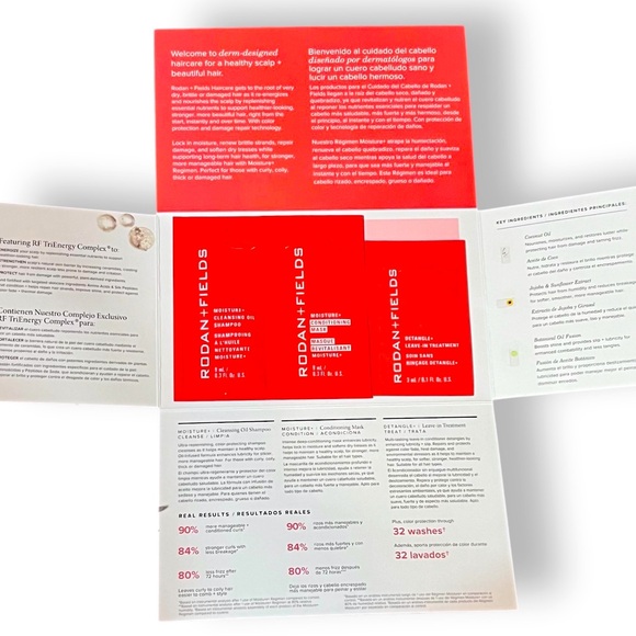 NIP Rodan & Fields Haircare Moisture Shampoo Conditioning Mask Detangle Lot of 3 - Picture 1 of 4